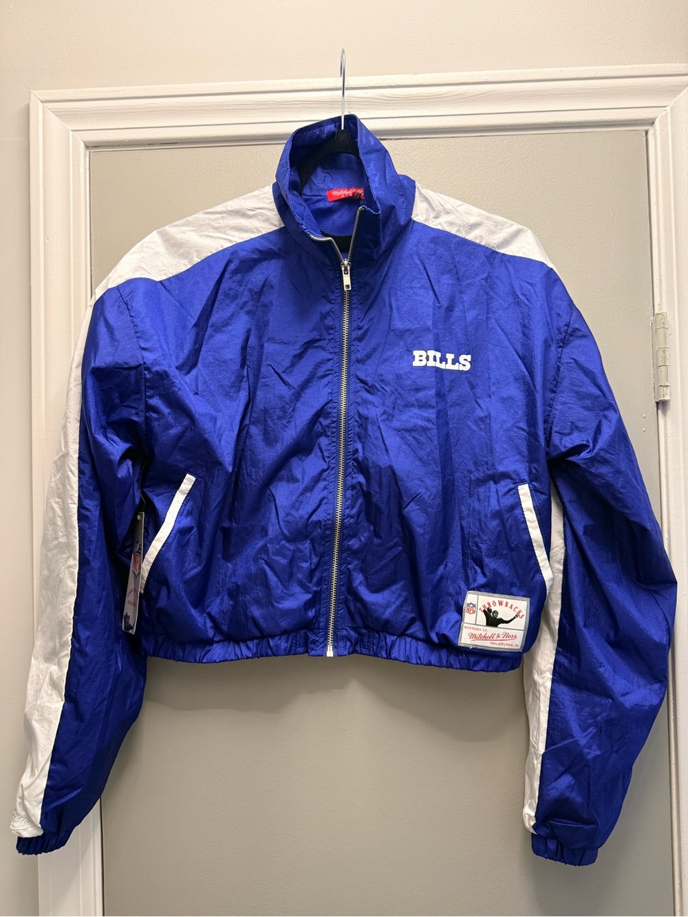 Mitchell & Ness Blue and White Women’s Track Jacket - Buffalo Bills